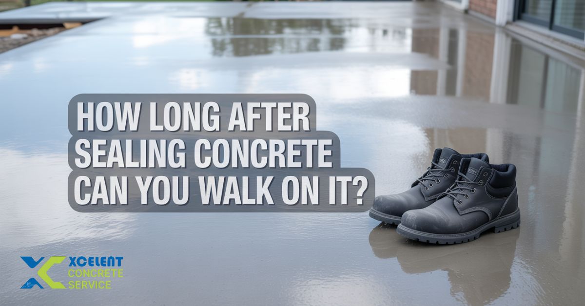 how long after sealing concrete can you walk on it