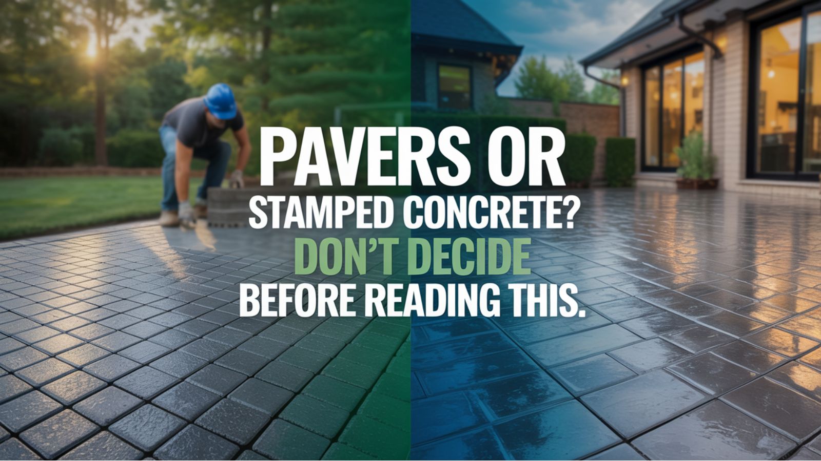 pavers or stamped concrete