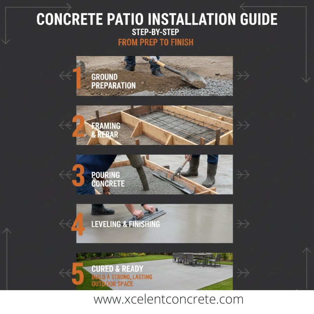 concrete patio in Portland